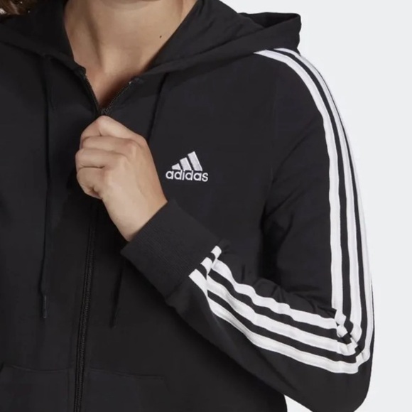 ADIDAS Essentials 3-stripe Full Zip Hoodie - Picture 5 of 12
